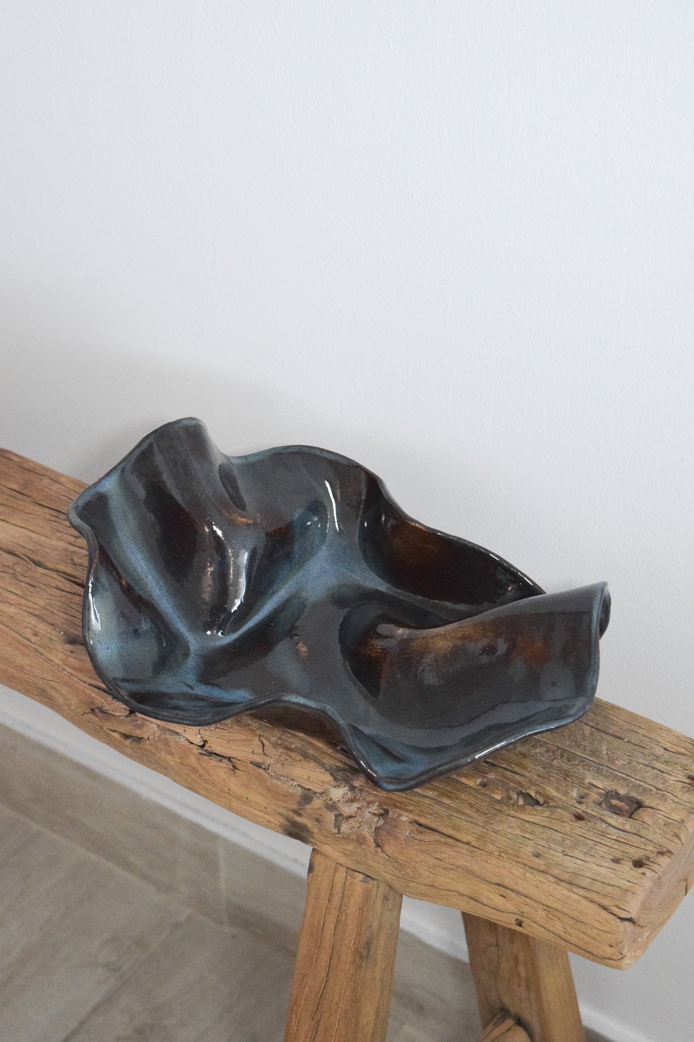 Abstract Bowl L - Blue